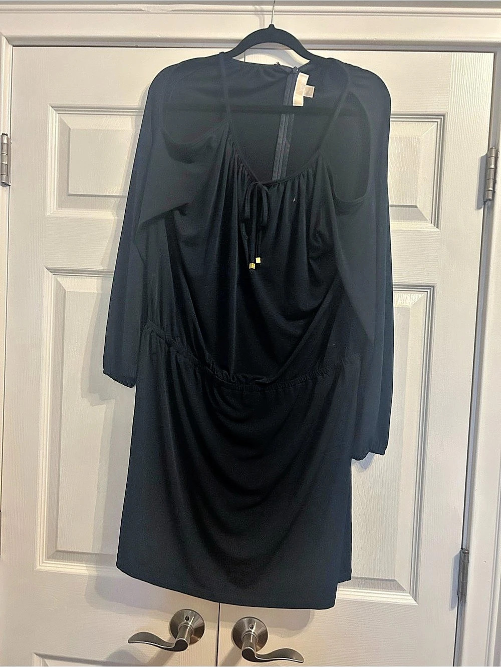 Michael Kors Black Long Sleeve Midi Dress Size XL Like New